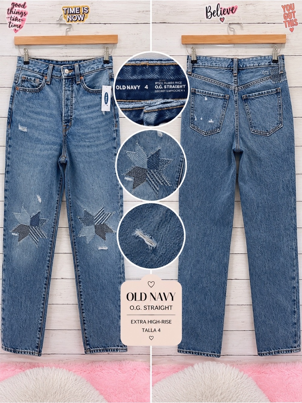 Old Navy O.G. Straight Extra High-Rise Jeans – Talla 4